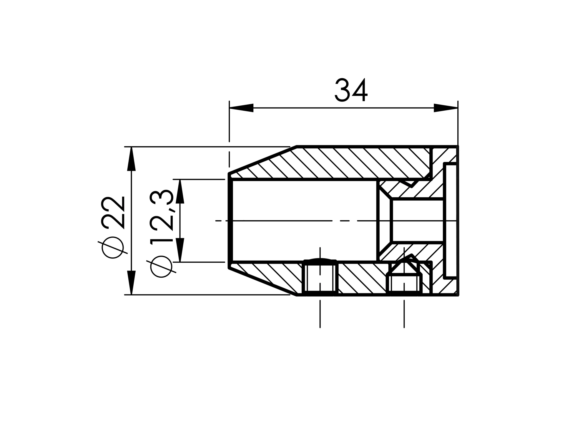 nosilec palic 12 mm/navpičen/ AISI 304 brušen 2 nosilec palic 12 mm/navpičen/ AISI 304 brušen - slika 2