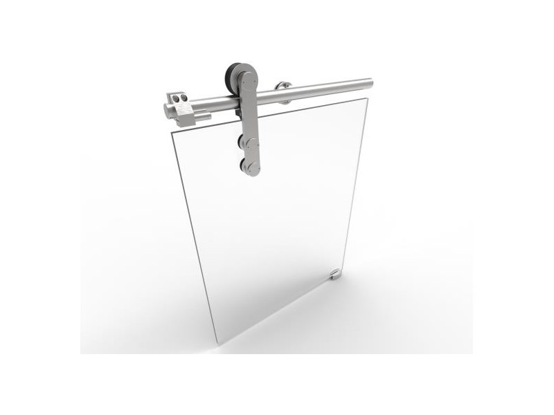 Okovje za steklena drsna vrata 8-12mm INOX AISI 304, komplet brez cevi,max120 kg 1 Okovje za steklena drsna vrata 8-12mm INOX AISI 304, komplet brez cevi,max120 kg